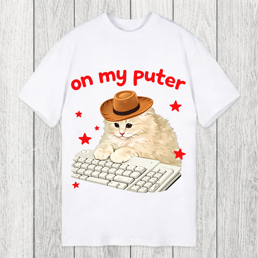 Tokyosol Funny Cat Meme On My Puter Classic T-Shirt