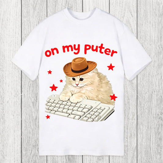 Tokyosol Funny Cat Meme On My Puter Classic T-Shirt
