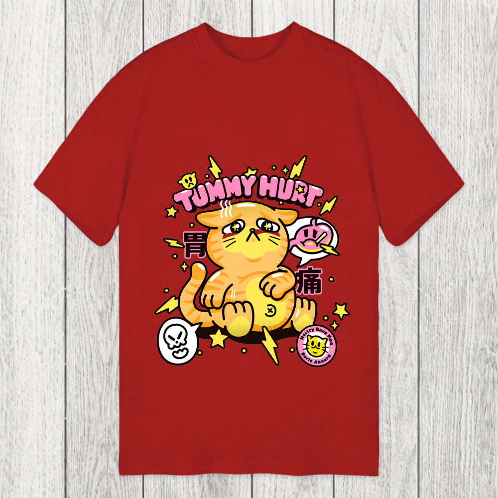 Tokyosol Tummy Hurt Cute Cat Classic T-Shirt