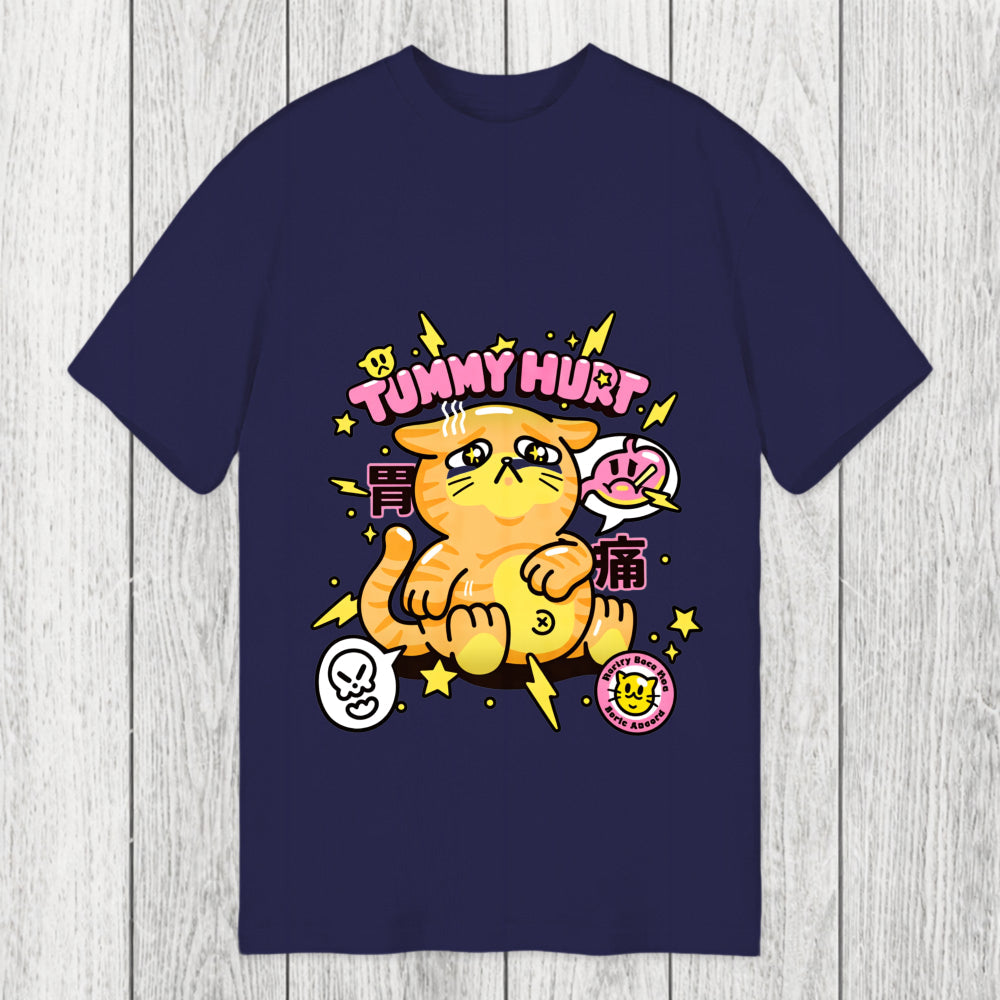 Tokyosol Tummy Hurt Cute Cat Classic T-Shirt