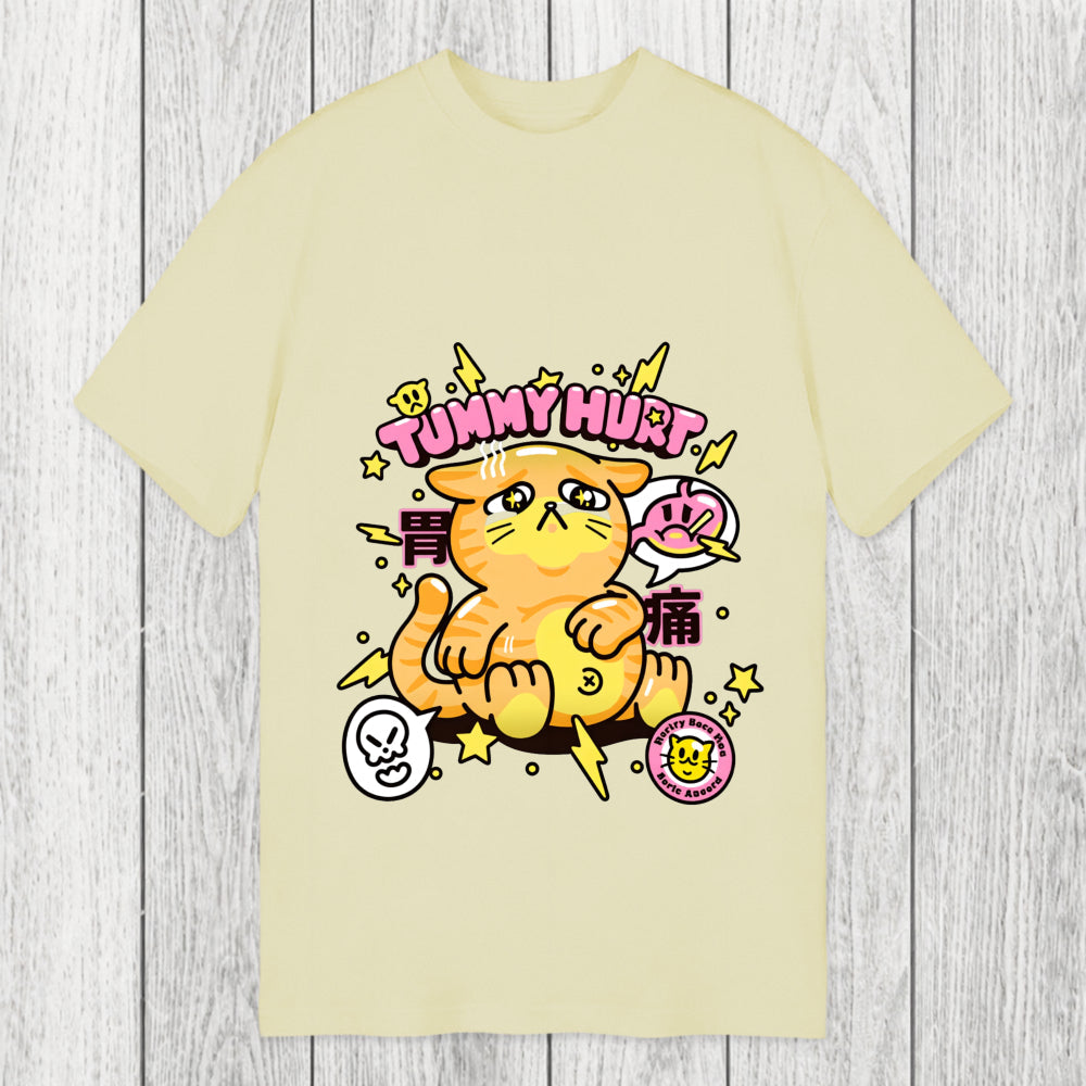 Tokyosol Tummy Hurt Cute Cat Classic T-Shirt