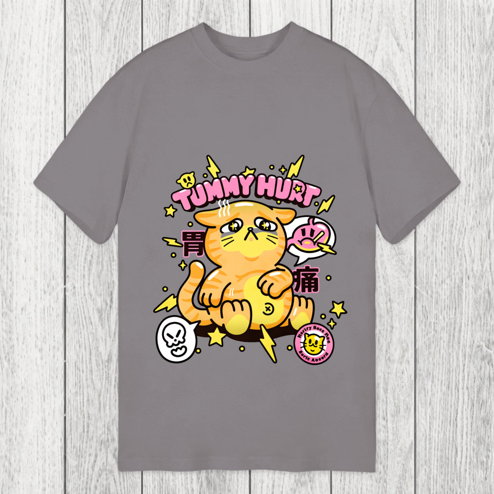 Tokyosol Tummy Hurt Cute Cat Classic T-Shirt