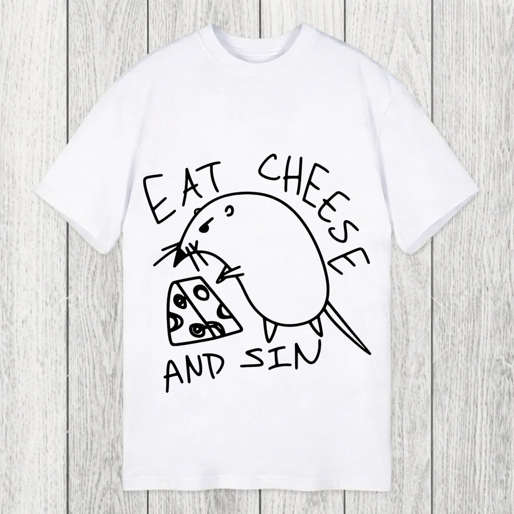 Tokyosol Eat Cheese And Sin Meme Classic T-Shirt