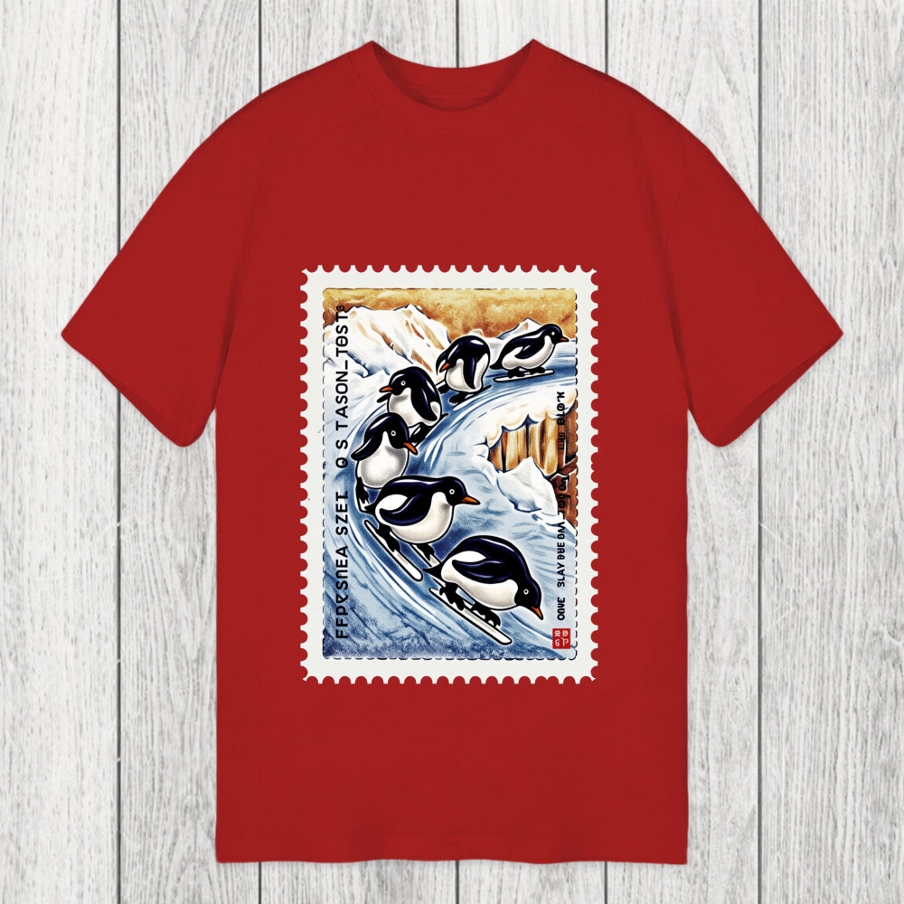 Tokyosol Gliding Penguin Stamp Classic T-Shirt