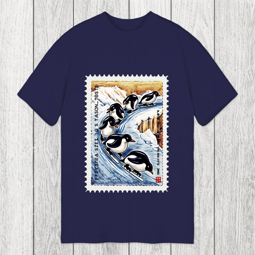 Tokyosol Gliding Penguin Stamp Classic T-Shirt
