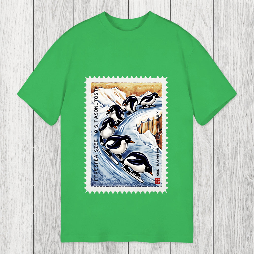 Tokyosol Gliding Penguin Stamp Classic T-Shirt