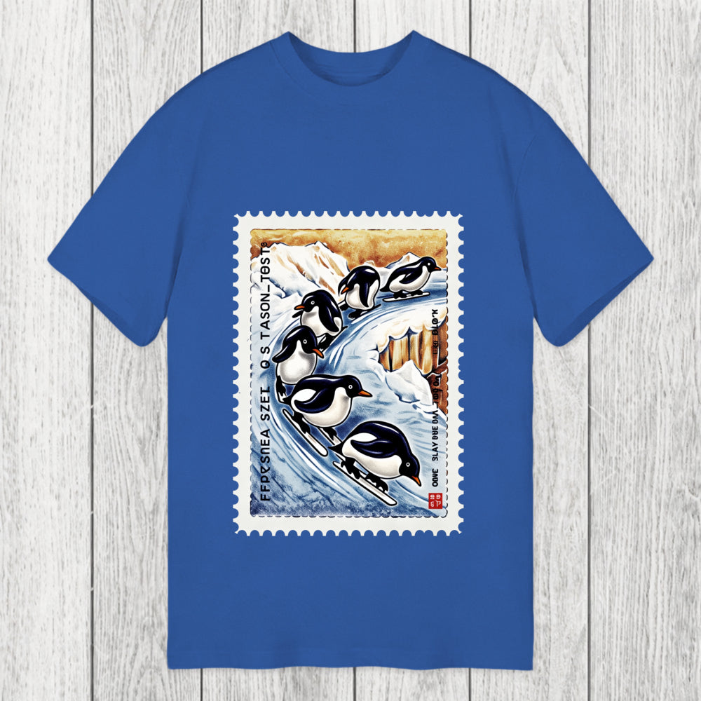 Tokyosol Gliding Penguin Stamp Classic T-Shirt