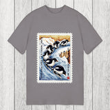 Tokyosol Gliding Penguin Stamp Classic T-Shirt