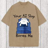 Tokyosol AI Slop Bores Me Washed T-Shirt