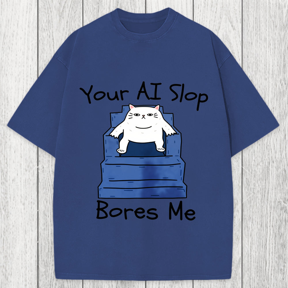 Tokyosol AI Slop Bores Me Washed T-Shirt