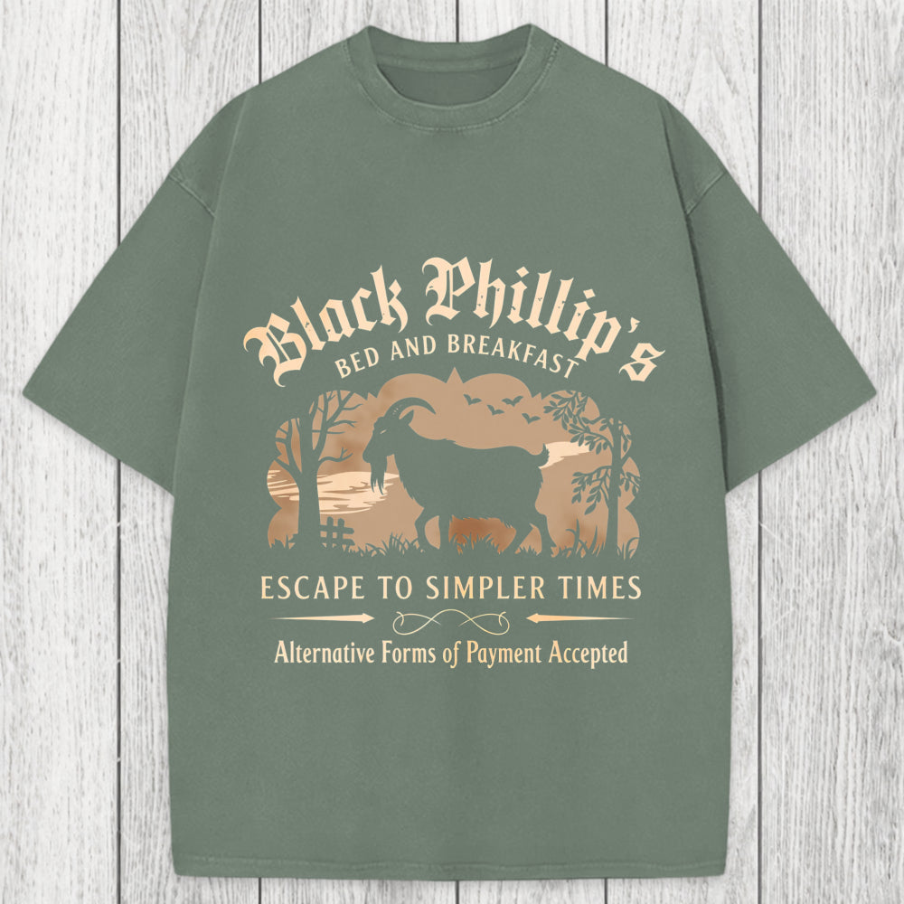 Tokyosol Black Phillip Bed & Breakfast Washed T-Shirt