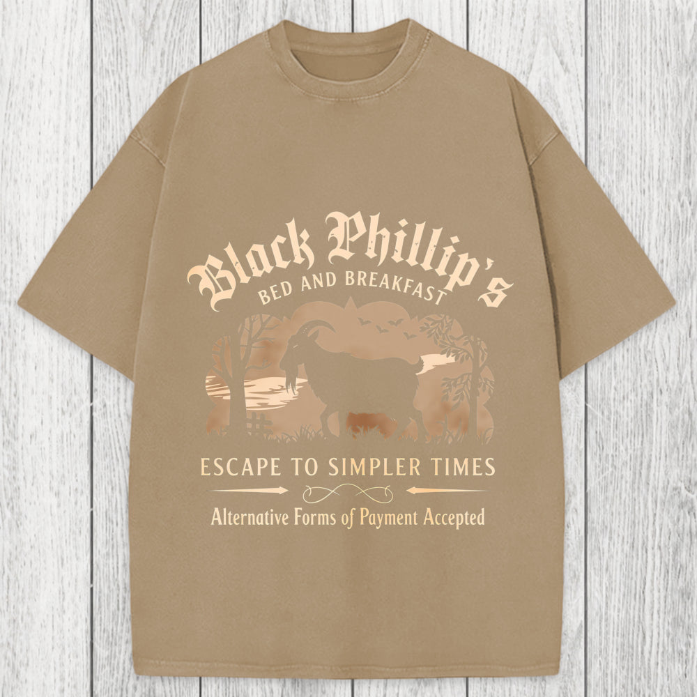 Tokyosol Black Phillip Bed & Breakfast Washed T-Shirt