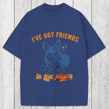 Tokyosol I've Got Friends In Low Places Funny Dog Washed T-Shirt
