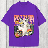 Tokyosol Funny RATZILLA Washed T-Shirt