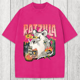 Tokyosol Funny RATZILLA Washed T-Shirt