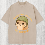 Tokyosol Nervous Hamster Meme Washed T-Shirt