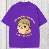 Tokyosol Nervous Hamster Meme Washed T-Shirt