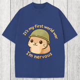 Tokyosol Nervous Hamster Meme Washed T-Shirt