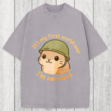 Tokyosol Nervous Hamster Meme Washed T-Shirt