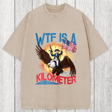 Tokyosol WTF Is A Kilometer Funny Washed T-Shirt