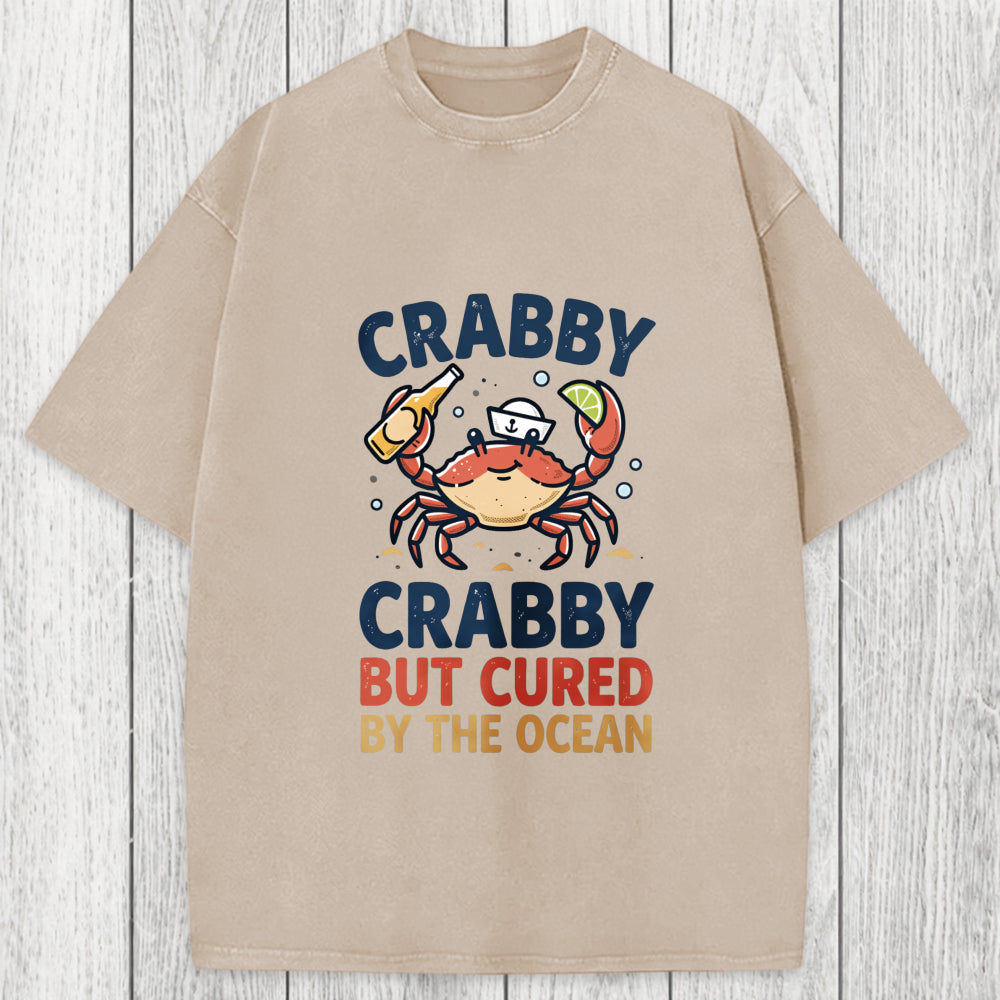 Tokyosol Crabby But Cured By The Ocean Washed T-Shirt