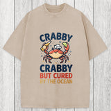 Tokyosol Crabby But Cured By The Ocean Washed T-Shirt