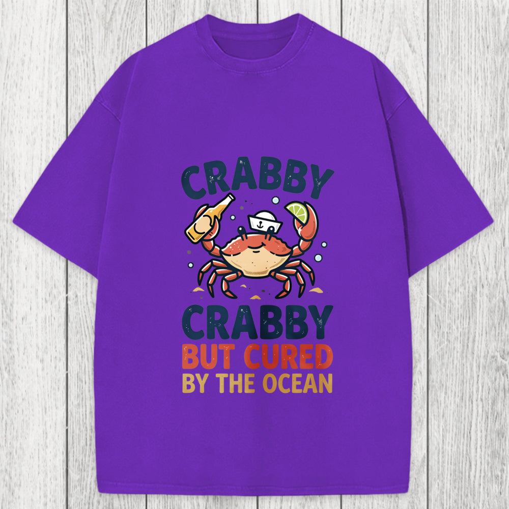 Tokyosol Crabby But Cured By The Ocean Washed T-Shirt