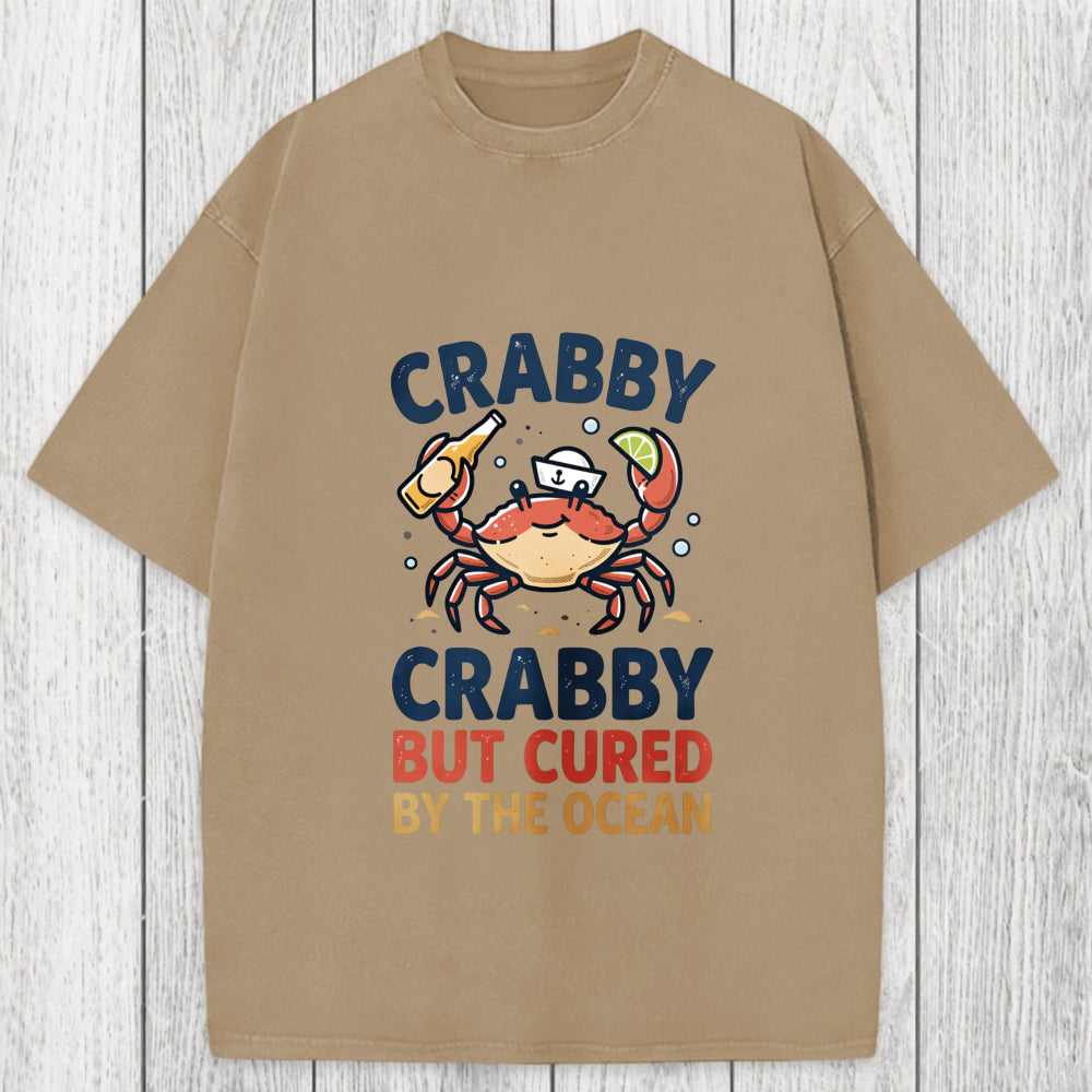 Tokyosol Crabby But Cured By The Ocean Washed T-Shirt