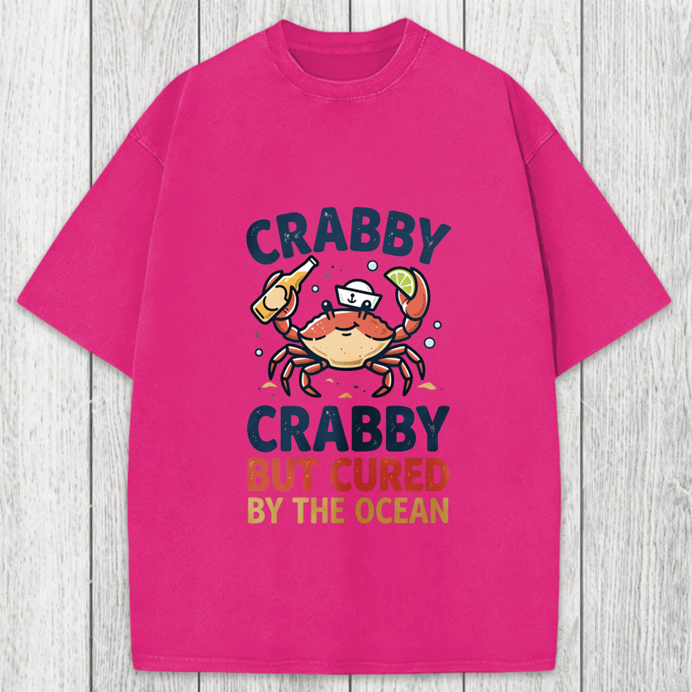 Tokyosol Crabby But Cured By The Ocean Washed T-Shirt