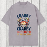 Tokyosol Crabby But Cured By The Ocean Washed T-Shirt