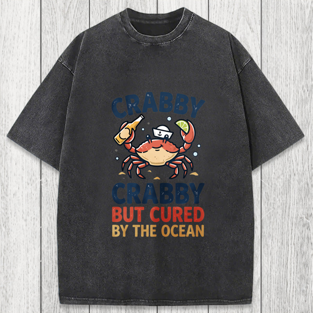Tokyosol Crabby But Cured By The Ocean Washed T-Shirt
