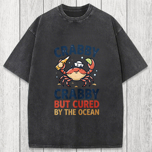 Tokyosol Crabby But Cured By The Ocean Washed T-Shirt