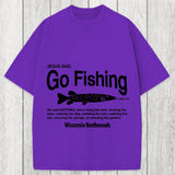 Tokyosol Jesus Said Go Fishing Funny Washed T-Shirt