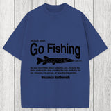 Tokyosol Jesus Said Go Fishing Funny Washed T-Shirt