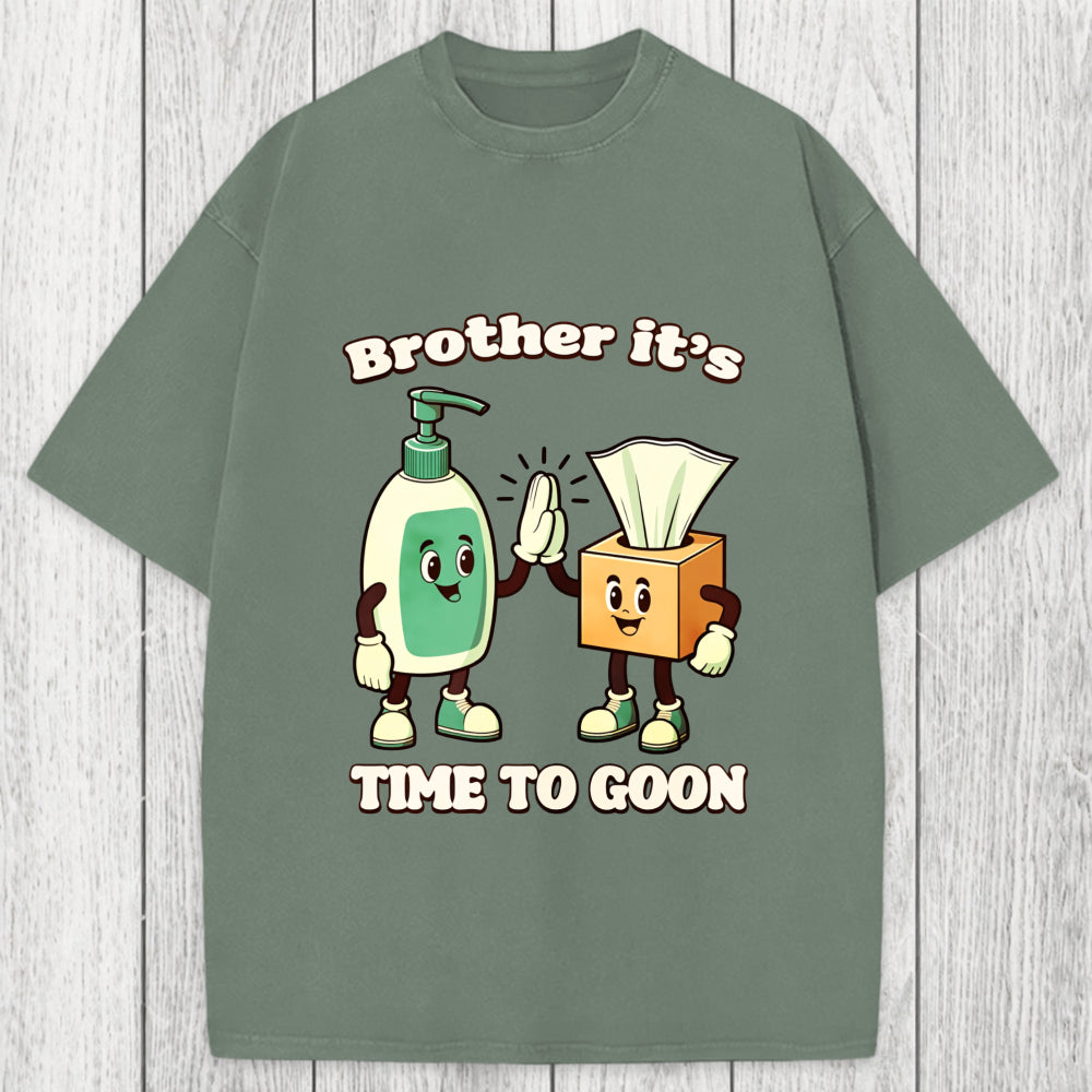 Tokyosol Funny Goon Squad Cleaning Products Meme Washed T-Shirt