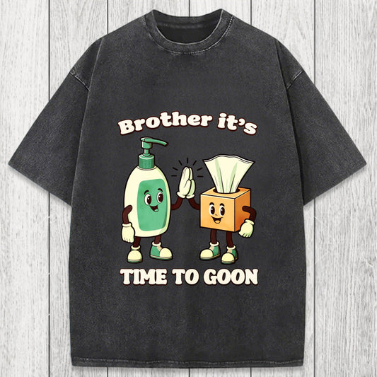 Tokyosol Funny Goon Squad Cleaning Products Meme Washed T-Shirt