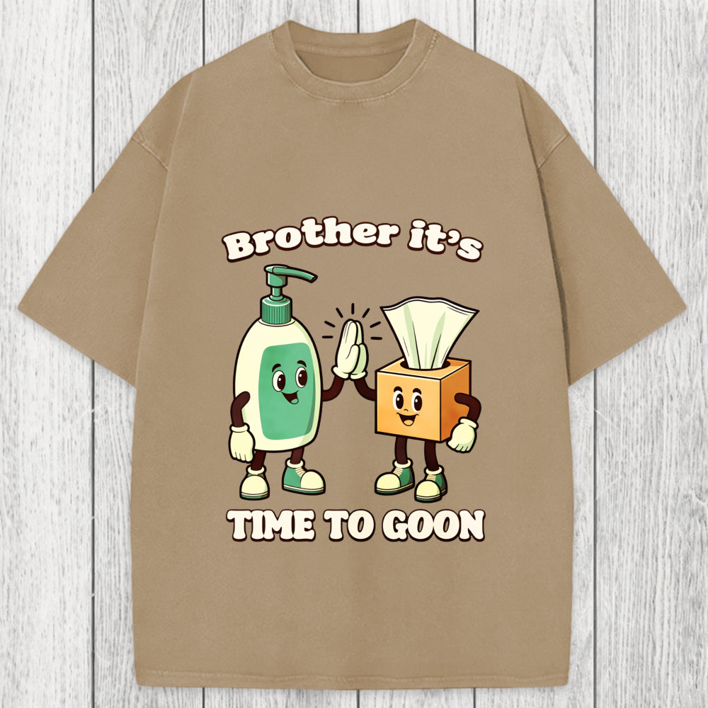 Tokyosol Funny Goon Squad Cleaning Products Meme Washed T-Shirt