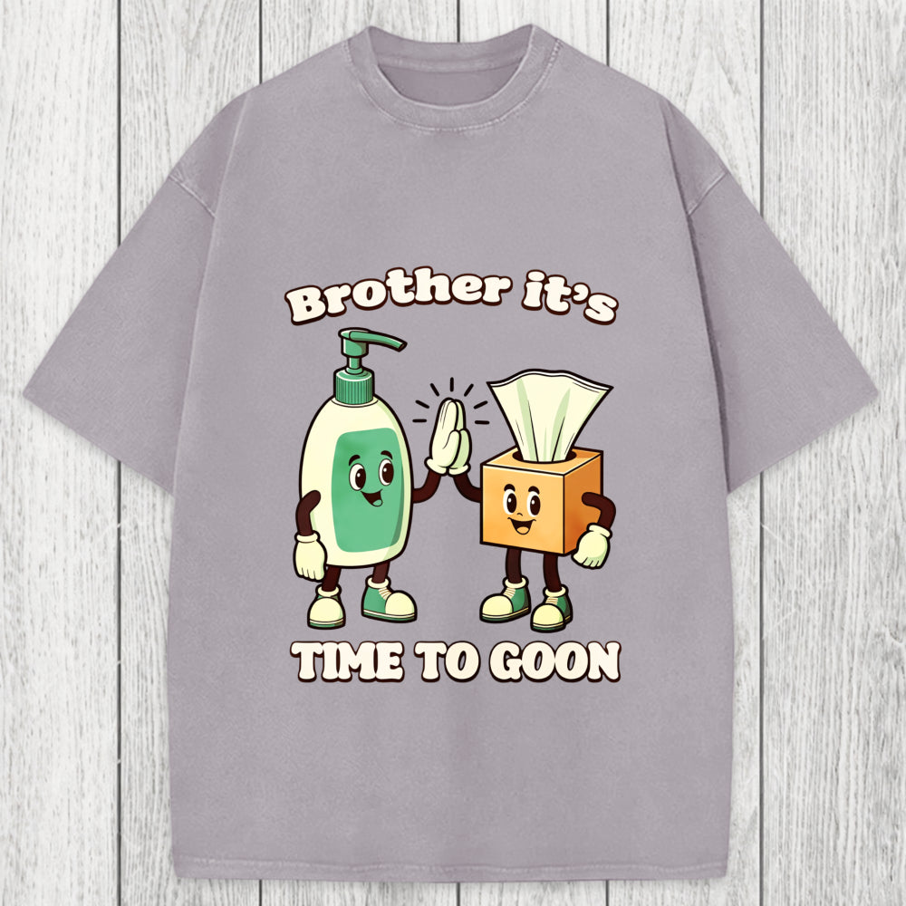 Tokyosol Funny Goon Squad Cleaning Products Meme Washed T-Shirt