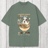 Tokyosol Ramen Cat Washed T-Shirt