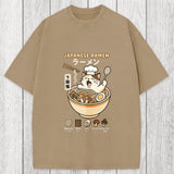Tokyosol Ramen Cat Washed T-Shirt