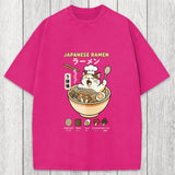Tokyosol Ramen Cat Washed T-Shirt