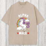 Tokyosol Alpha Male Energy Unicorn Washed T-Shirt