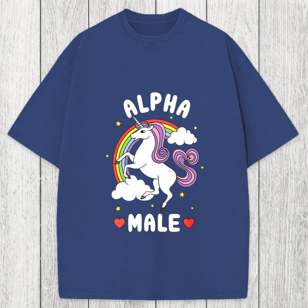 Tokyosol Alpha Male Energy Unicorn Washed T-Shirt