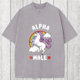 Tokyosol Alpha Male Energy Unicorn Washed T-Shirt