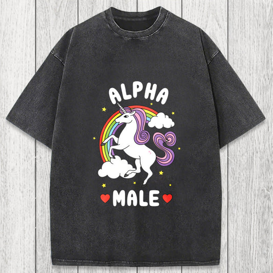 Tokyosol Alpha Male Energy Unicorn Washed T-Shirt
