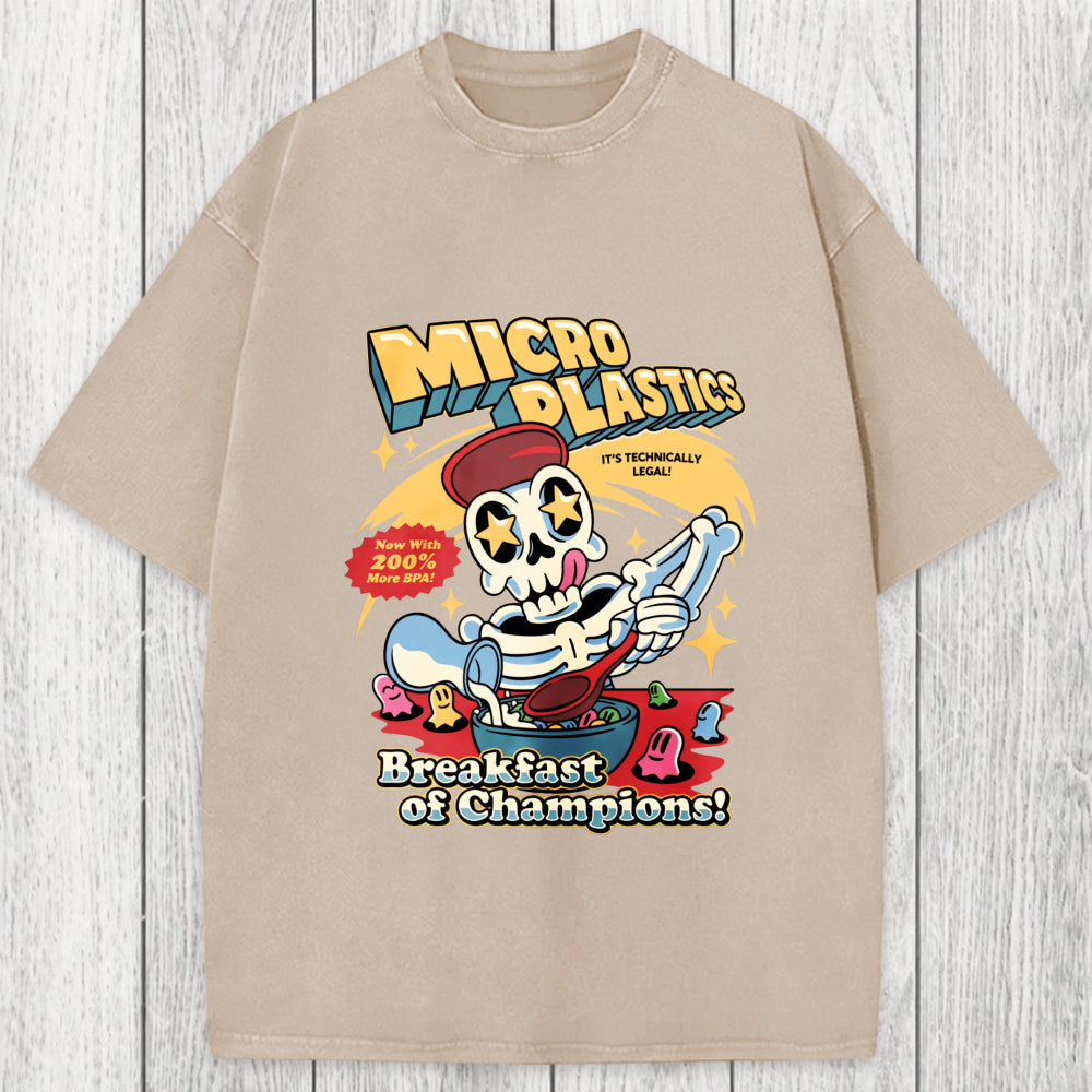 Tokyosol Microplastics Skeleton Meme Washed T-Shirt