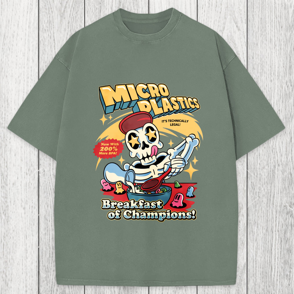 Tokyosol Microplastics Skeleton Meme Washed T-Shirt