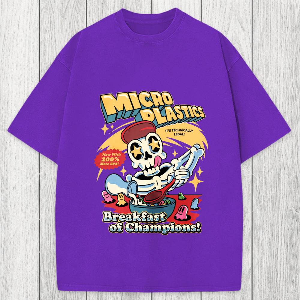 Tokyosol Microplastics Skeleton Meme Washed T-Shirt