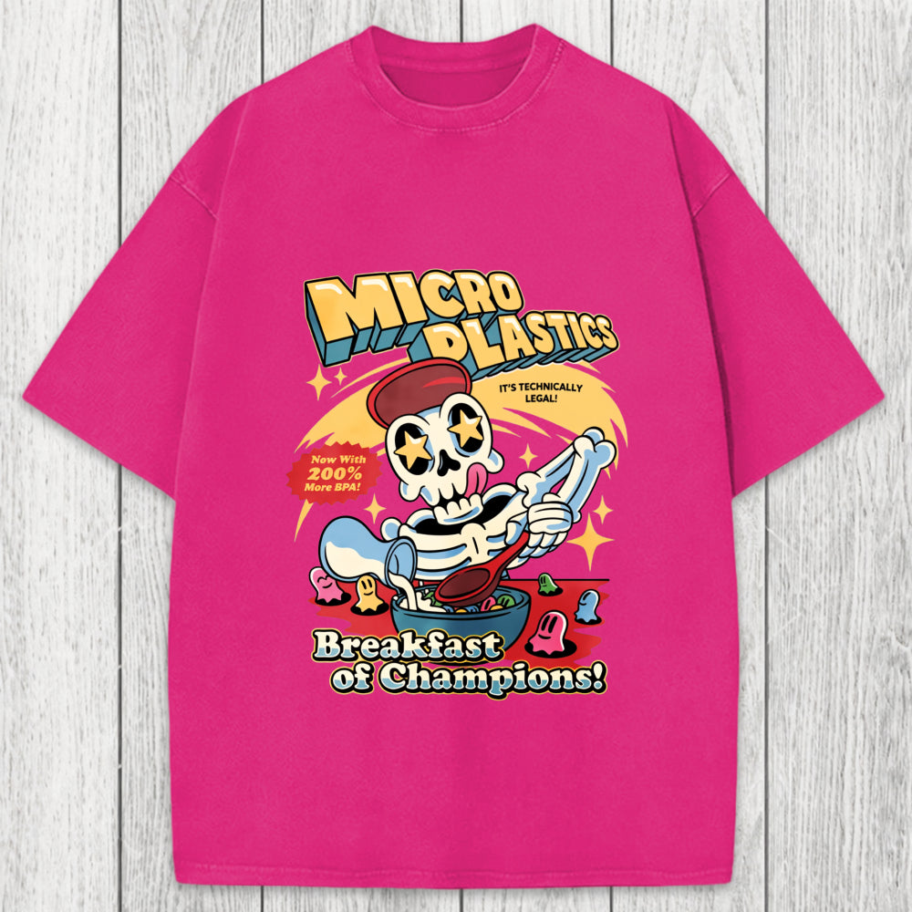 Tokyosol Microplastics Skeleton Meme Washed T-Shirt
