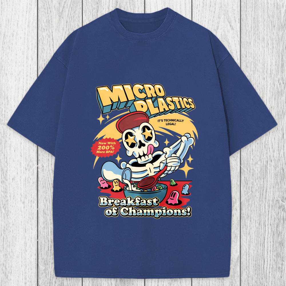 Tokyosol Microplastics Skeleton Meme Washed T-Shirt